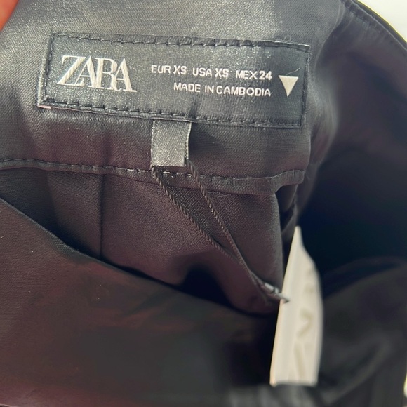 Zara NWT wrap wide leg ankle pants XS - Picture 7 of 8